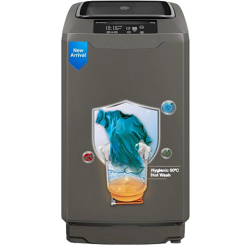 Godrej 7.5 Kg 5 Star Fully-Automatic Top Loading Washing Machine (WTEON ALR C 75 5.0 ROGR, Royal Grey, Roller Coaster Wash Technology)
