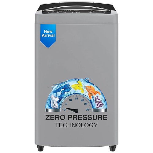 Godrej 7.5 Kg 5 Star Fully-Automatic Top Load Washing Machine Appliance With Zero Pressure Technology (WTEON MGNS 75 5.0 FDTN SRGR, Storm Grey)