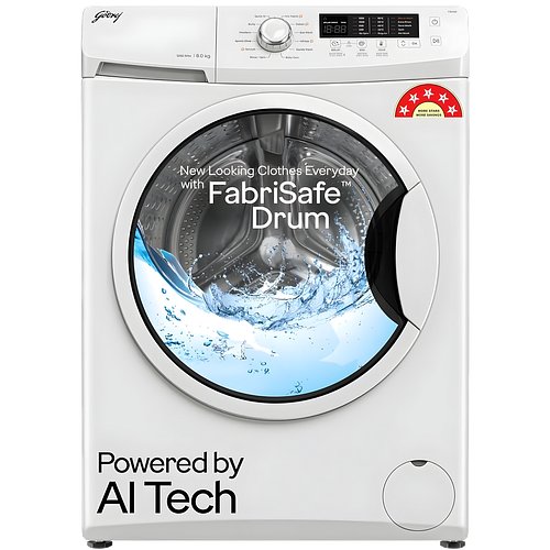 Godrej 8 Kg 5 Star I-Sense Technology Fully-Automatic Front Load Washing Machine (WFEON CRS 8012 5.0 FKEDM, Inbuilt Heater)