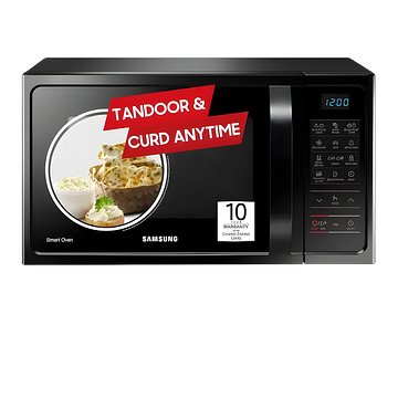 Samsung 28 L Curd Making, Pre heat, Eco Mode, Power Defrost, Auto Cook Convection & Grill Microwave Oven (MC28A5013AK, Black)