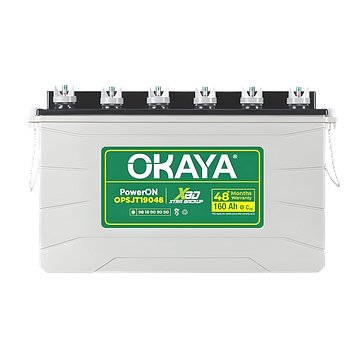 Okaya Power On OPSJT19048 160Ah Super Jumbo Tubular Advanced Battery | Extra Backup (XBD Technology)