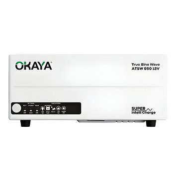 Okaya ATSW 1900 Inverter for Home, Office & Shops | 1650VA/24V Pure Sinewave | Supports 2 Inverter Battery | LED Display