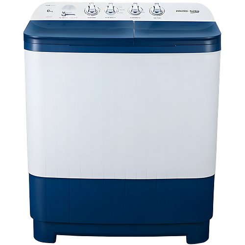 Voltas Beko by A Tata Product 8 kg Semi Automatic Top Load Washing Machine with In-built Heater White (WTT80DBLG/FLRS5)