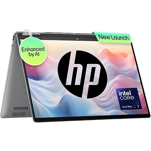 HP Envy AI PC Intel Core Ultra 7 155U - (16 GB/512 GB SSD/Windows 11 Home) 14-fc0106TU Thin and Light Laptop (14 inch, Meteor Silver, 1.44 Kg, With MS Office)