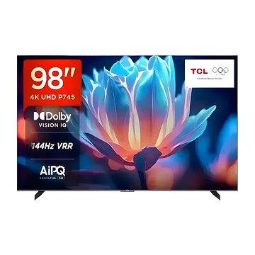 TCL 248 cm (98 inches) 4K Ultra HD Smart LED Google TV 98P745 (Black)