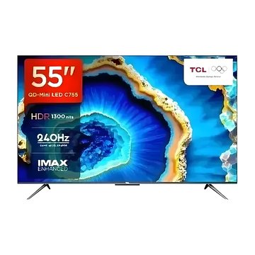 TCL 139 cm (55 inches) 4K Ultra HD Smart QD-Mini LED Google TV 55C755 (Black)