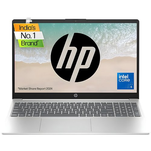 HP Intel Core 5 120U - (16 GB/512 GB SSD/Windows 11 Home) 15-fd1097TU Thin and Light Laptop (15.6 inch, Natural Silver, 1.65 Kg)