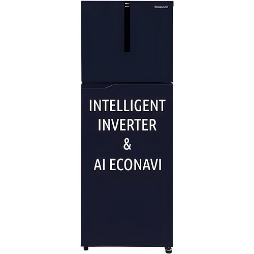Panasonic 260 L Double Door 3 Star AI Enabled Inverter Technology Frost Free Refrigerator (NR-TH272CPAN, Ocean Blue, Jumbo Fresh Vegetable Basket, Net Capacity 237L)
