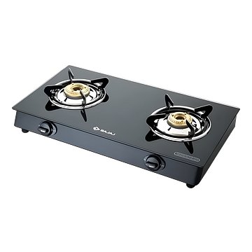 Bajaj 2BR-GP6 Two Burner Toughened Glass Glass Manual Gas Stove (2 Burners)