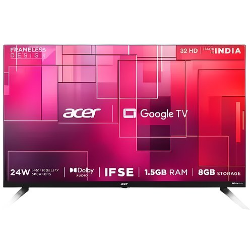 Acer J Series 80.01 cm (32 inch) HD Ready LED Smart Google TV with (Black) (AR32HDJGR2841AD)