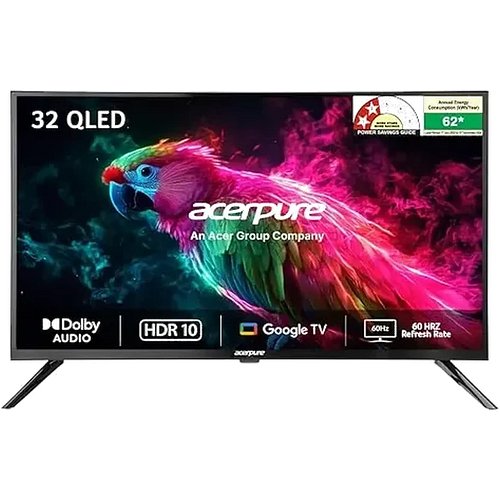 Acerpure by Acer Elevate Tv 80 cm (32 inch) QLED HD Ready Smart Google TV with Bezel-Less | Google OS | VRR | ALLM | Dolby ATMOS (AP32HG41QFLED)