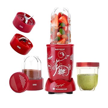 Wonderchef Nutri-blend Red 2 Jar, Sipper Jar