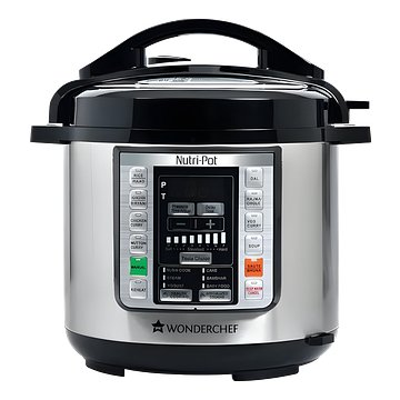 Wonderchef Nutri-Pot Electric Pressure Cooker with 7-in-1 Functions|18 pre-set functions|Pressure Cooking, Saute/Pan Frying, Slow Cooking, R-41236756 |6L capacity