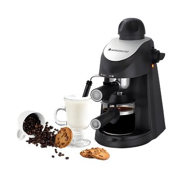 Wonderchef Regenta Espresso Coffee Maker, 5-bar with Steamer, Make Espressos, Cappuccinos & Lattes at Home, With Steamer, Metal Porta Filter, Temperature Dial, 2 Years Warranty