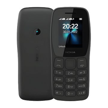 Nokia 110 Dual Sim, Keypad Mobile with Wireless FM Radio, Bluetooth and Rear Camera (Charcoal)#JustHere