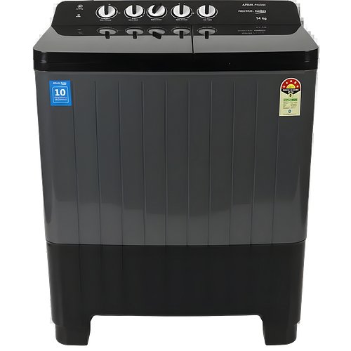 Voltas Beko, A Tata Product 14 Kg 5 Star Semi-Automatic Top Load Washing Machine (WTT140UPA/GR5KPTD, Black Grey, Special pulsator and Double waterfall Technology)