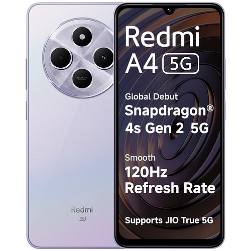 Redmi A4 5G (Sparkle Purple, 6GB RAM, 128GB Storage) | Global Debut SD 4s Gen 2 | Segment Largest 6.88in 120Hz | 50MP Dual Camera | 18W Fast Charging