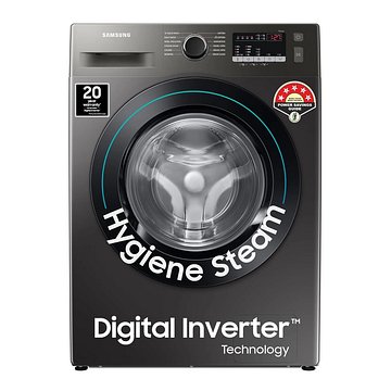 Samsung, 8.0 kg 5 Star Front Load Washing Machine with Hygiene Steam, WW80T4040CX1TL