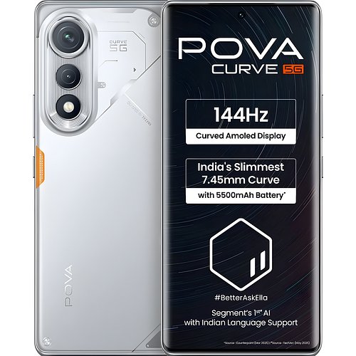Tecno Pova Curve 5G (Magic Silver, 128 GB) (8 GB RAM)