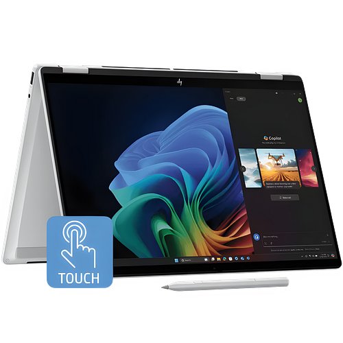HP OmniBook X Flip 14-fm0058TU Next Gen AI PC, Silver | Ultra 5-226V (8C) 40 NPU TOPs | 16GB LPDDR5X 8533 on-board | 512GB PCIe Gen4 Value | Intel Arc 130V GPU