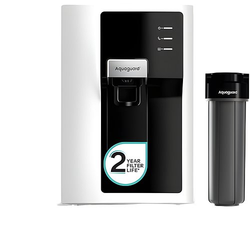Aquaguard Astor RO+UV+SS+ALK 2X Stainless Steel Alkaline 2X Water Purifier | 2 Year Filter Life | With Mega Sediment Filter
