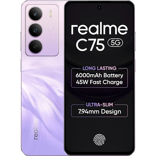 Realme C75 (Purple Blossom, 6GB RAM, 128GB Storage)