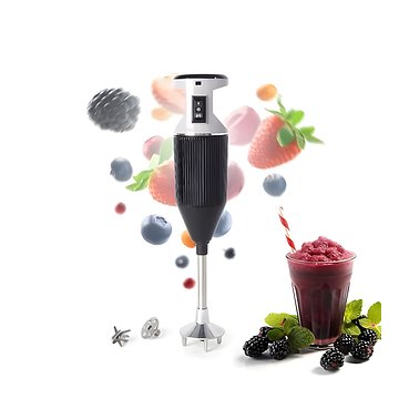 Wonderchef Prima Plus Electric 250 W Hand BlenderIPortableIHot & Cold BlendingIFood Grade Stainless SteelBladesINon- Detachable Steel RodI2 Speed Button I Wall Mount Holder I 2 Years Warranty I Black