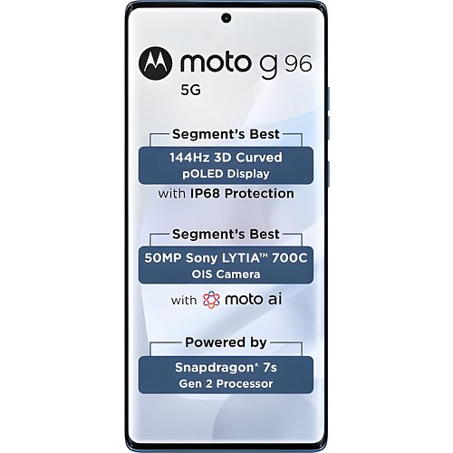 MOTOROLA G96 5G (Pantone Dresden Blue, 128 GB) (8 GB RAM)
