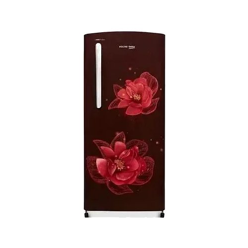 Voltas Beko RDC215C 183L Direct Cool Single Door Refrigerator with Fresh Box Technology, Chiller Zone & Toughened Glass Shelves – 3-Star (Fressia Wine)