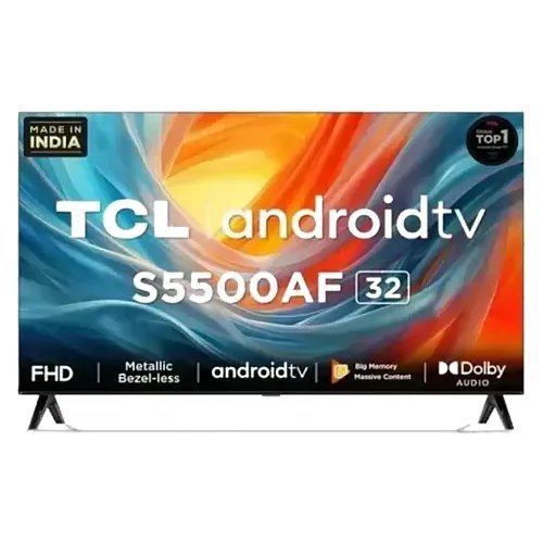 TCL 81.28 cm (32 inch) Full HD Android TV, 32S5500AF, Black