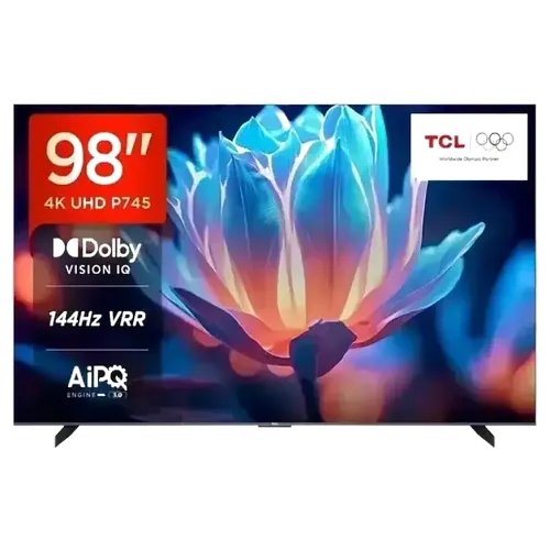 TCL 248 cm (98 inches) 4K Ultra HD Smart LED Google TV 98P745 (Black)