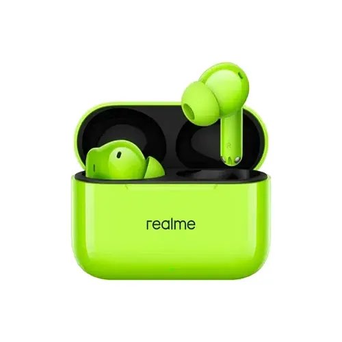 realme T200 Hi-Res with 32dB ANC,12.4mm driver Quad Mic,50 Hrs Playback,BT5.4,IP55 Bluetooth (Neon Green, True Wireless)