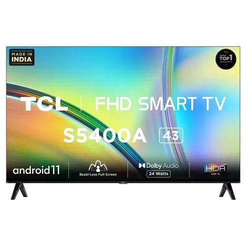 TCL 108 cm (43 inch) Full HD LED Smart Android TV with Google Assistant (43S5400A)