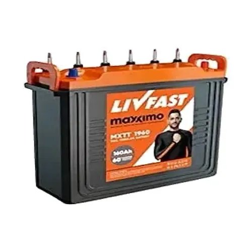Livfast 60 Months Warranty Tubular Inverter Battery (150 Ah, Maxximo MXTT 1860)