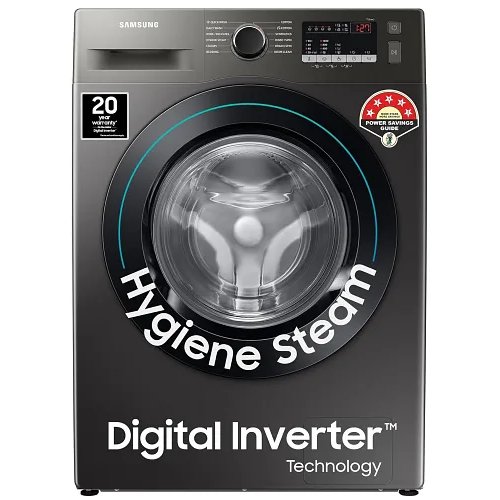 Samsung, 8.0 kg 5 Star Front Load Washing Machine with Hygiene Steam, WW80T4040CX1TL