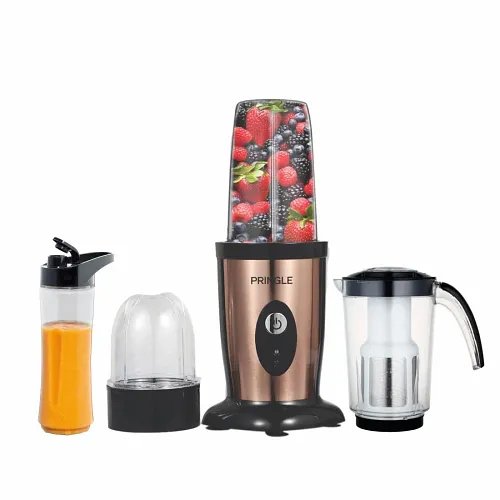 Pringle High Speed Nutri Blender, Mixer, Smoothie, 22000 RPM 100% Pure 650 Watt Copper Motor, 3in1 Grind, Mix, Blend, Stainless Steel Blades, 3 Unbreakable PC Jars, 2 Years Warranty on Motor, NB-103
