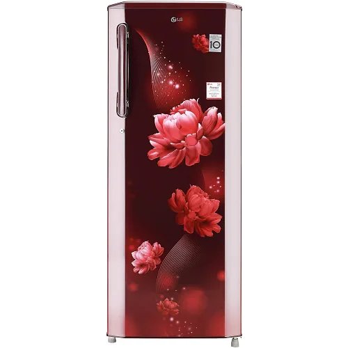 LG Refrigerator, 261 Ltr, 3 Star, Smart Inverter Compressor, Smart Connect, Scarlet Charm Finish, Direct Cool Single Door Refrigerator, GL-B281BSCX