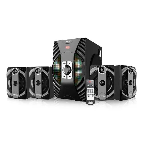 Intex Dazzle FMUB 4.1 Multimedia Bluetooth Speaker USB Playbility Powerful Audio Effect (Black)