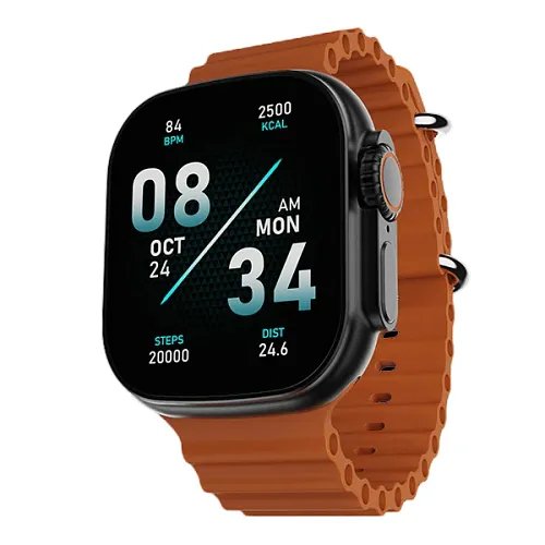 boAt Wave Glory Smartwatch with 1.96"(4.97 cms) HD Display, BT Calling, 100+ Sports Modes, Premium Metal Body