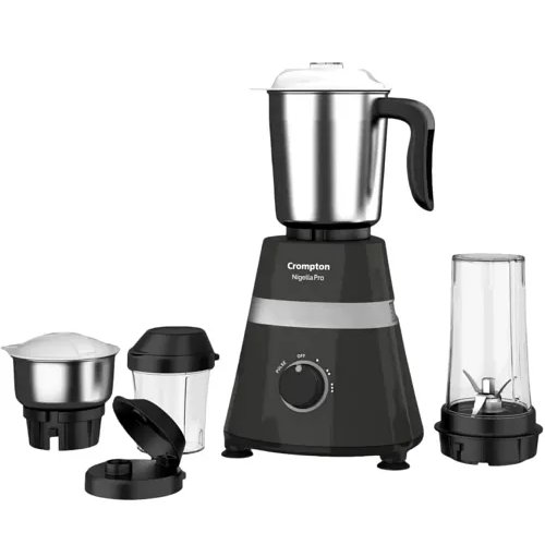 Crompton Life Active Series Nigella Pro 500 W Mixer Grinder (ACGM-Nigella Pro | 4 Jars | Black)