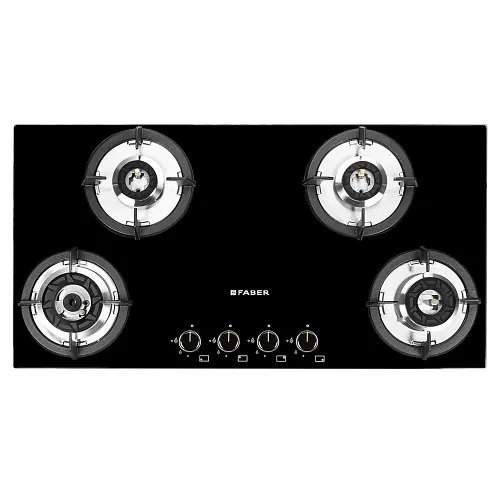 Faber Hob Superia HT904 BR AI Glass Automatic Hob (4 Burners)